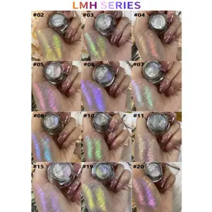 Özel etiket su geçirmez bukalemun göz farı yüksek Pigment makyaj krem Multichrome Glitter jel göz farı