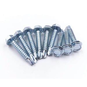 스테인레스 스틸 304 탄소강 435 <span class=keywords><strong>BI</strong></span> 금속 육각 헤드 판금 용 자체 드릴링 나사 - Product Image 2