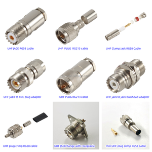 Conector UHF RF Coaxial Macho PL259 de Rosca, para Cable RG213, para Instrumentos de Prueba y Medición - Product Image 1