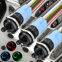 Interrupteur à bascule RGB DAIER en métal, montage 16 mm, 12 V 20 A, interrupteur SPST pré-câblé 6 broches IP65 pour tableau de bord automobile et machine d'arcade