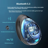 Headset Nirkabel Model Jepit Telinga YX08 Baru dengan Peredam Kebisingan Aktif (ANC), Tahan Air IPX5, Kontrol Suara, NFC, Tak Terlihat