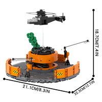 MOC1778-1780 Vault Tech Room Tide Prison Helicopter Extraction Point, Caja de Aviación Grande, Bloques de Construcción Seguros para Juegos, MOC1791-1792