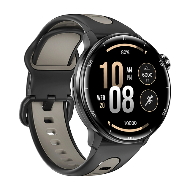 S666 Smart Watch Round Shape AMOLED Display GPS Track Sports Fitness Bracelet IP68 Waterproof Smartwatch for Women Men