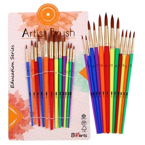 Pennello per bambini in plastica sintetica con manico colorato in plastica morbida e confortevole - Product Image 3
