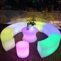 Meubles LED, chaise éclairée par LED, tabouret, chaises de bar, chaises de salon, chaises LED circulaires à changement de couleur