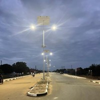 Lampadaires solaires LED séparés, étanches IP65, avec panneau solaire 40W-100W et 12h d'autonomie, éclairage routier extérieur