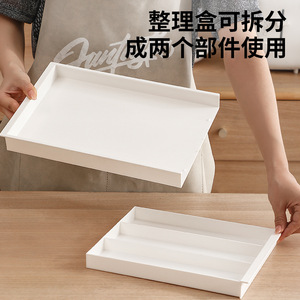 Telescopic Compartment Organizer Drawer <b>Storage</b> <b>Box</b> 32-50.7cm Expandable <b>Kitchen</b> Utensil Tray With Dividers - Product Image 4