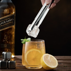 Pinza para hielo de acero inoxidable 304 con mango ancho antideslizante, apta para uso alimentario en la cocina, para cubitos de hielo, azúcar cristalizado y frutas. - Product Image 3