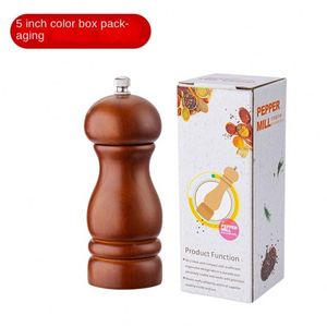 Solid Wood Zanthoxylum Black <b>Pepper</b> Powder <b>Grinder</b> New Manual Home Use Black Walnut Color <b>Pepper</b> Grinding Jar - Product Image 6