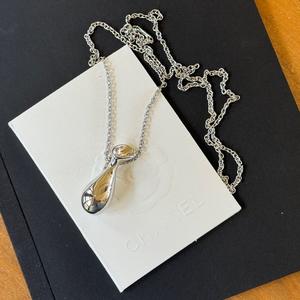 Collier pendentif en agate en acier inoxydable de style Habl Blogger, design vintage pour fiançailles, accessoire polyvalent superposable unisexe - Product Image 6