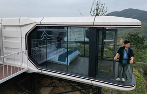 Comercial 20 pies y 40 pies Panel sándwich de acero Casa de contenedores prefabricada Edificio de cápsulas espaciales de envío modificado de <span class=keywords><strong>China</strong></span> - Product Image 5