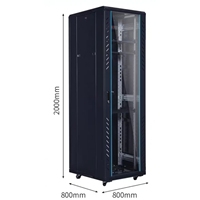 Armoire serveur sur pied de 19 pouces, 2,0 m, 2040*800*800 mm, en acier laminé à froid SPCC, pour centre de données et réseau.