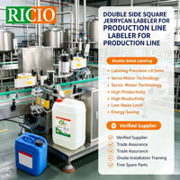 RICIO Pro Fabricant Applicateur d'étiquettes verticales auto-adhésives pour bidons plats carrés à double face ou simple face