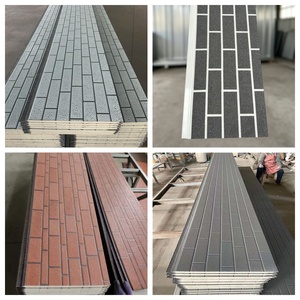 Paneles de Revestimiento Metálicos con Relieve de <span class=keywords><strong>Ladrillo</strong></span> Imitación, Núcleo de Poliuretano, Revestimiento Modular para Tiendas Móviles, Cámaras Frigoríficas, Almacenes Exteriores - Product Image 2