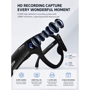 2026 AI Smart <b>Glasses</b> <b>Camera</b> 8MP HD Video Recording Audio Real-Time Translation IPX-6 Waterproof 6-7 Hours Use Time <b>Glasses</b> - Product Image 3