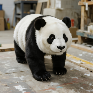 Cuộc sống-kích thước <span class=keywords><strong>Panda</strong></span> animatronic mô hình nhựa động vật nhân tạo cho các dịp công cộng trung tâm mua sắm vườn thú sản xuất phim - Product Image 3