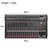 Table de Mixage Audio USB Professionnelle OEM DX16, Contrôleur DJ 16 Canaux pour Guitare