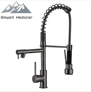 Robinet de cuisine Wayon en acier inoxydable SUS304 avec douchette extractible à ressort, double sortie pour eau potable, modè<span class=keywords><strong>le</strong></span> CE CUPC WW-CFLT-01057 - Product Image 6