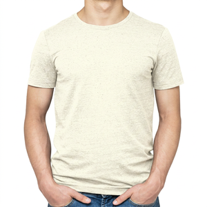 T-shirt en coton uni pour homme, col rond, manches courtes, coupe classique, couleur unie, vêtement décontracté - Product Image 3
