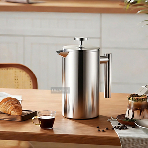 HIGHWIN Presse à café française à double paroi personnalisée en acier inoxydable, produit phare - Product Image 2