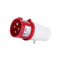 Enchufe Industrial Macho Trifásico de 4 Pines y 16A, 380V, IP44, Estándar Europeo, ZNG-014