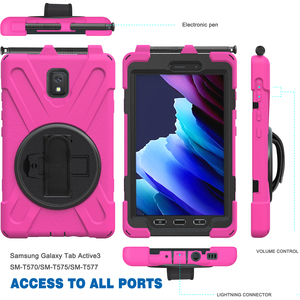 Custodia Protettiva Robusta Antiurto con Supporto a 360° per Tablet Samsung <span class=keywords><strong>Galaxy</strong></span> <span class=keywords><strong>Tab</strong></span> Active 3 <span class=keywords><strong>8</strong></span> Pollici 2020 T570 T575 T577 - Product Image 5