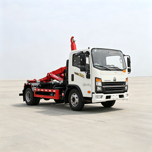 Camion benne à bras articulé HOWO 4x2 de 6 m³ à vendre, camion à ordures avec conteneur amovible, prix usine - Product Image 4