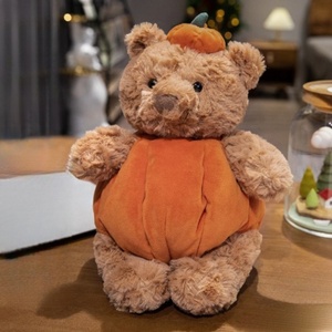 Venta al por mayor de lindos muñecos de peluche de oso calabaza de Halloween, animales de peluche suaves, juguetes de conejo negro, regalo para fiestas, OEM - Product Image 4