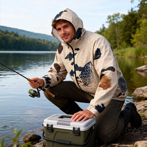 Veste de pêche décontractée climatisée à manches longues, respirante, hydrofuge, avec ventilateur intégré pour activités de plein air - Product Image 2
