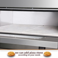 Four à pâtisserie électrique compact à un seul niveau, en acier inoxydable de luxe, mini équipement de boulangerie pour pain, pizza, gâteau - Vente flash
