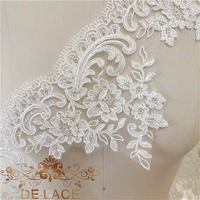 DELACE JZQ haute qualité fleur cordon broderie cils dentelle garnitures planches doux Tulle dentelle Applique pour robe de mariée