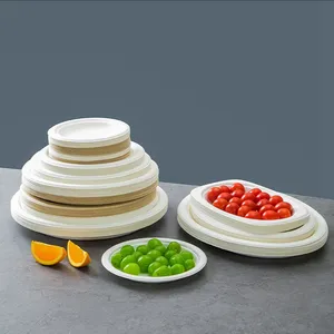 biologisch abbaubarer Fruchtsalat-Teller Kuchen Papierteller Einweg-Zellstoff-Soßen-Teller