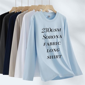 Camicia a Maniche Lunghe YuKaiHe per <span class=keywords><strong>Uomo</strong></span> <span class=keywords><strong>in</strong></span> Tessuto di Cotone e Sorona 230GSM di Alta Qualità, Logo Personalizzato, Oversize, Traspirante e Confortevole - Product Image 1