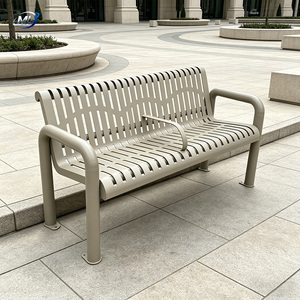 Banco Comercial Moderno de Acero Inoxidable para Exteriores con Diseño Duradero para Parques, Centros Comerciales y Escuelas - Capacidad para 4 Personas - Product Image 4