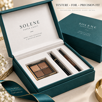 Boîte à couvercle rigide personnalisée, style livre, étui cadeau pour cosmétiques, carton recyclable, usine OEM