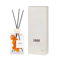 Bouteille diffuseur en verre transparent de 150 ml, bouteille d'huile essentielle de luxe réutilisable avec bâtonnets