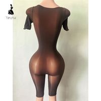 Yanzhui 2026 Vente en gros Combinaison une pièce taille unique en résille, tenue de club sexy pour femmes