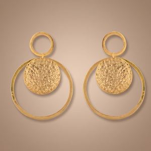 Bijoux JAIPUR GEMS, boucles d'oreilles pendantes en argent sterling 925 plaqué or, unisexe - Product Image 2