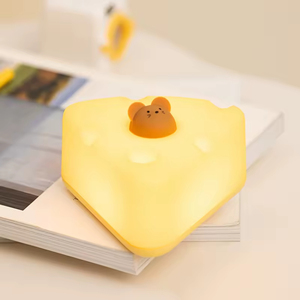 Veilleuse en silicone <span class=keywords><strong>BD</strong></span> Cheese pour chambre d'enfant, lampe animale mignonne, veilleuse pour enfants, veilleuse personnalisée pour chambre à coucher - Product Image 4