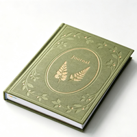 Großhandel Vintage Stoff-Hardcover Notizbuch mit Goldfolienprägung, Luxus-Tagebuch mit individuellem Logo, Geschäftsgeschenk Notizbuch