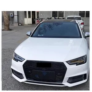 <b>For</b> B9 2017 2018 2019 Upgrade RS4 Style Car Front Bumper <b>Mesh</b> Honeycomb Hood <b>Grille</b> Trim Guard Protector Accessories - Product Image 4