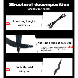 Hi TOP arrow โบว์ผู้ผลิตธนูกลางแจ้ง60 LBS ลูกศรยิงธนูธนูธนูล่าสัตว์ <span class=keywords><strong>AF</strong></span> - Product Image 6