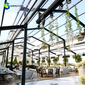 Carpa de Boda de Lujo <span class=keywords><strong>Guyun</strong></span>, Diseño de Estructura de Aluminio Negro, Carpa para Eventos tipo Atrio para 200 a 500 Personas - Product Image 4