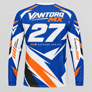 เสื้อเจอร์ซีย์วิบากแบบสั่งทำพิเศษ ระบายอากาศได้ดี แห้งเร็ว ผลิตจากโพลีเอสเตอร์ สำหรับขี่มอเตอร์ไซค์ - Product Image 3