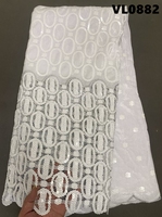 Nouvelle dentelle en velours à sequins brodée pour robe de soirée bolivienne et robe de mariée – Vente en gros