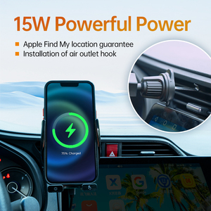 Supporto Caricabatterie Wireless per Auto da 15W Certificato MFI 3-in-1 con Localizzatore Smart Tracker Anti-Smarrimento Funzione 'Dov'è' e Morsetto in Plastica per <span class=keywords><strong>Telefono</strong></span> - Product Image 3