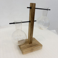 Support Rotatif en Bois pour Ornements, Durable et Écologique, pour Terrarium de Plantes de Jardin ou Artisanat en Bois