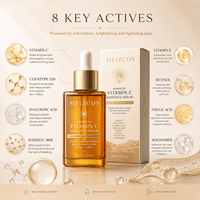 Sérum Visage Éclaircissant Vitamine C OEM ODM Marque Privée Acide Hyaluronique Niacinamide Rétinol Antioxydant Soin de la Peau 30ml