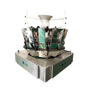 स्वचालित 14 हेड मल्टीहेड वेगर वजनी अखरोट चाय पैकिंग मशीन कॉफी बीन खाद्य कैंडिड फल वजनी पैकेजिंग मशीन