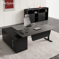 Bureau de direction élégant et moderne en PVC, sans peinture, avec bordure de haute qualité, pour PDG, directeur, superviseur